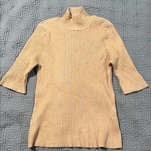 DKNY Women's Ribbed Cowl Neck Sweater - Beige